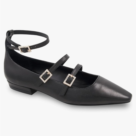 BCBGMaxAzria Black Multi-Strap Flats - Picture 3 of 8